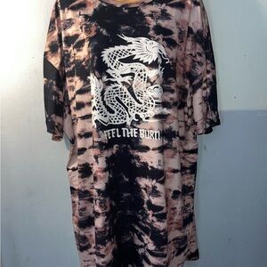 Tie-Dye Dragon Graphic T-Shirt